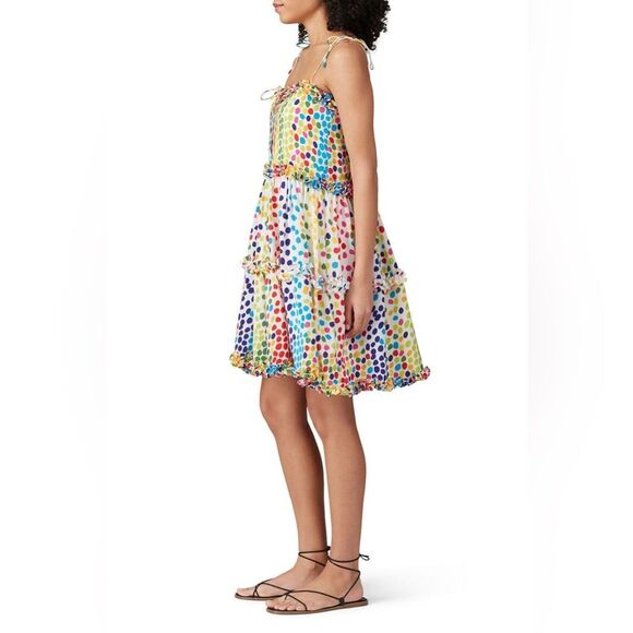 Women’s All Things Mochi Blessica Mini Dress | Small | Rainbow Dot - Picture 2 of 7